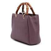 Mini Calfskin Bamboo Shopper Satchel
